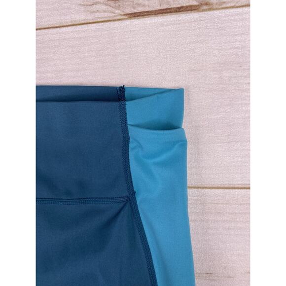 All in Motion Womens Leggings L Blue High Rise Blue Athleisure Pockets Gym - Picture 2 of 8